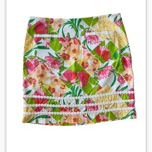Lilly Pulitzer pencil straight skirt size 4 floral print